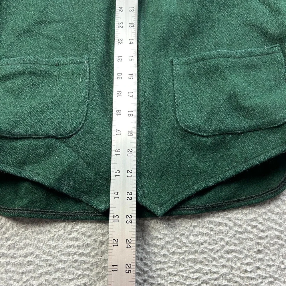 VTG Johnson Woolen Mills Mens Waistcoat Vest Green Wool Made in USA fits XS